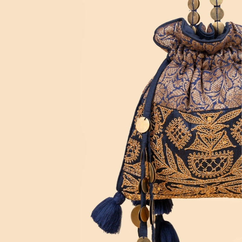 NOOR POTLI NAVY BLUE