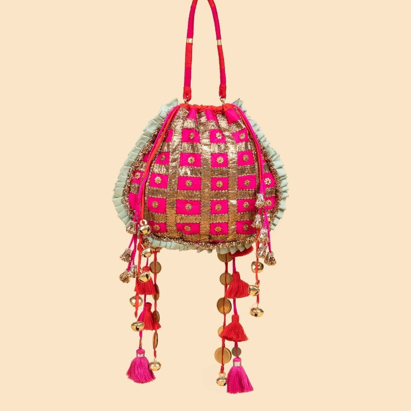 ADRA POTLI (HOT PINK/AQUA)