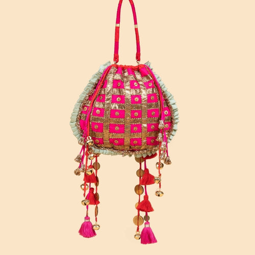 ADRA POTLI (HOT PINK/AQUA)