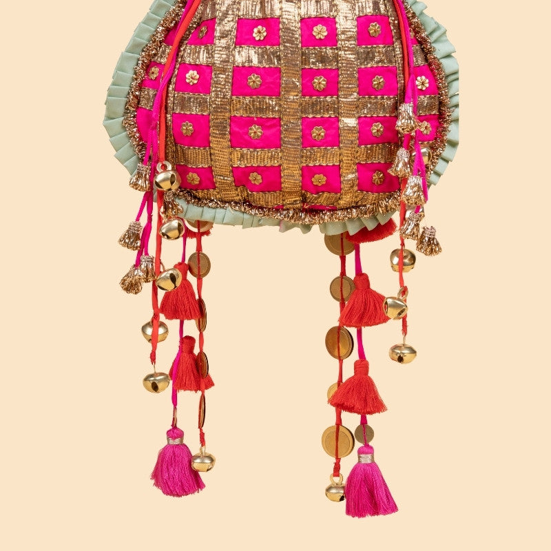 ADRA POTLI (HOT PINK/AQUA)