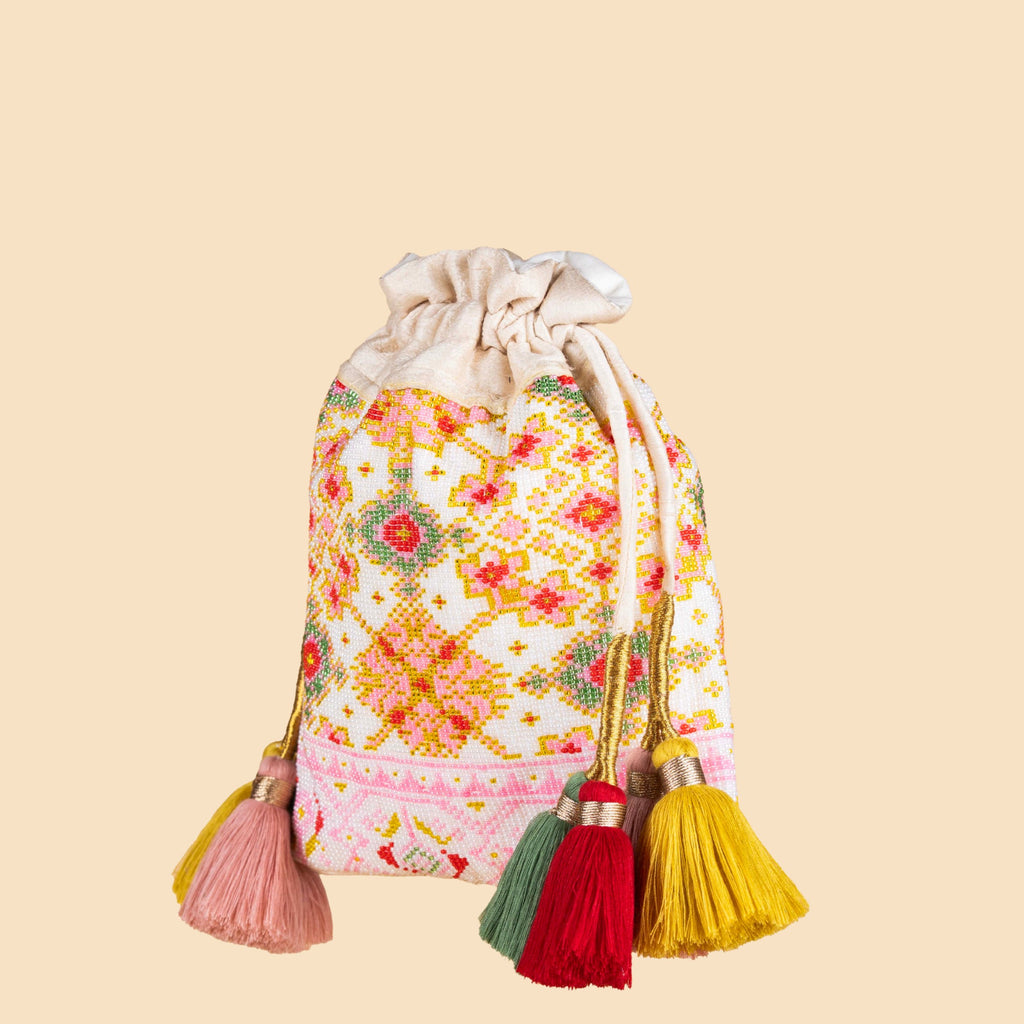 AMARA SILK POTLI WHITE