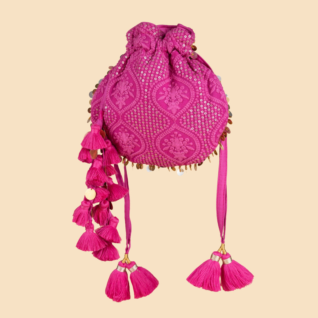 ROOHANI POTLI DARK PINK