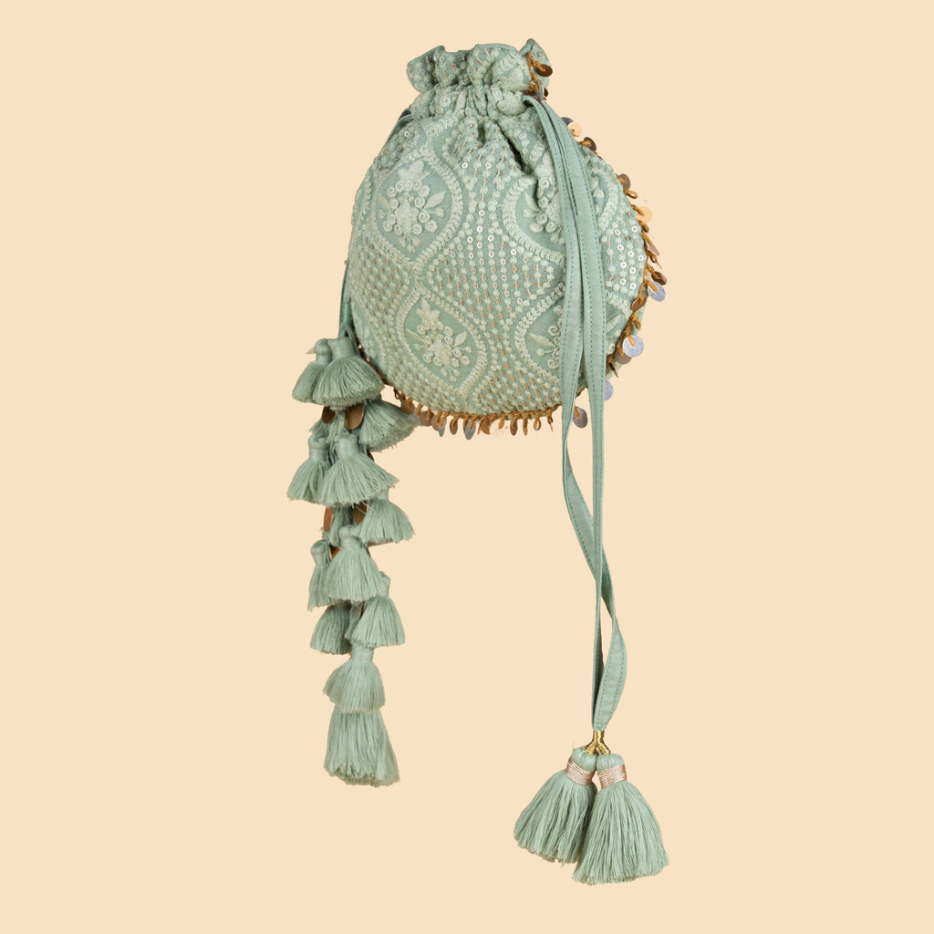 ROOHANI POTLI LIGHT GREEN