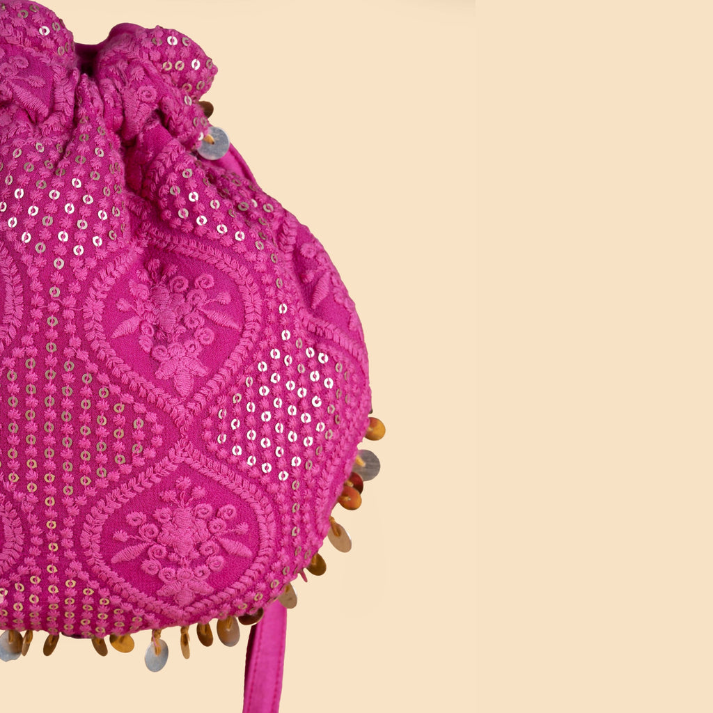 ROOHANI POTLI DARK PINK