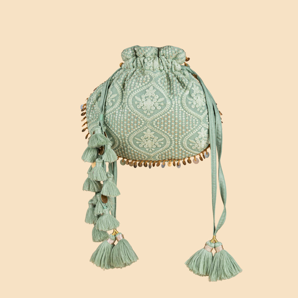 ROOHANI POTLI LIGHT GREEN