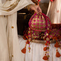 ADRA POTLI (PURPLE/BURNT ORANGE)