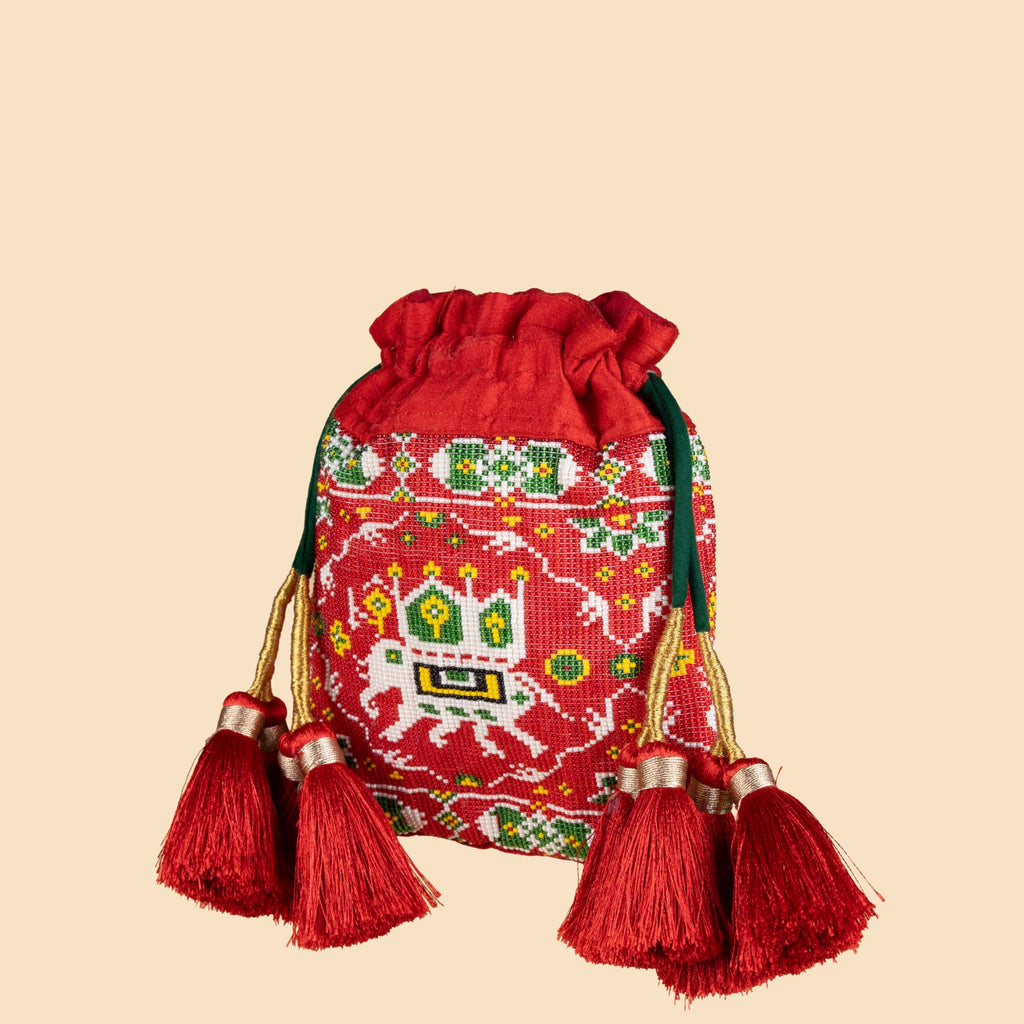 AMARA SILK POTLI RED