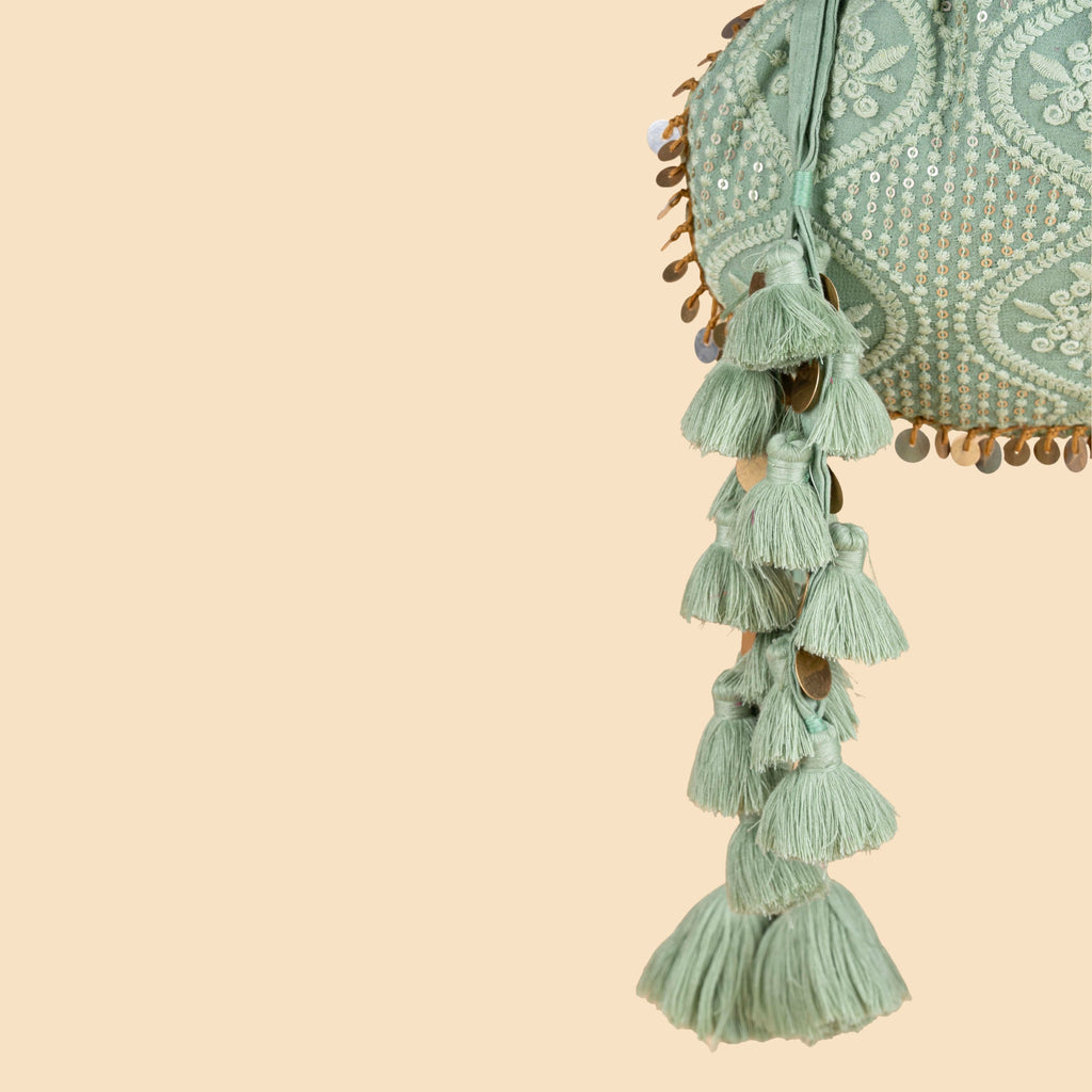 ROOHANI POTLI LIGHT GREEN